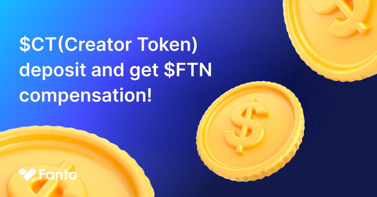 fanto_official's tweet photo. 🎁#팬토 에서 $CT(Creator token) 예치하고 $FTN보상 받으세요!🎁 
팬토에서는 #크리에이터 와 #커뮤니티 성장을 응원하기 위해 
예치금에 따라 $FTN으로 리워드를 보상합니다. 
지금 크리에이터 토큰으로 크리에이터를 응원하고, 
추가 $FTN 보상도 받아가세요! 

https://t.co/AMoN6aVRmv https://t.co/4eonTDc95o