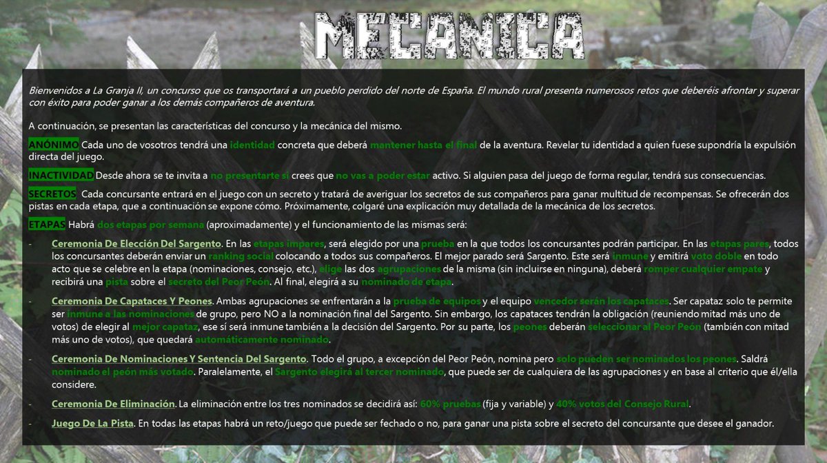 LaGranjaV's tweet photo. 👨🏻‍🌾 MECÁNICA DE LA GRANJA 2 👩🏼‍🌾

Lee atentamente todos los apartados para conocer el funcionamiento de esta nueva edición. 

Haz el casting aquí: https://t.co/rIzx2AoNsr https://t.co/0SOaIkMoJq