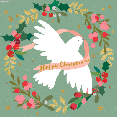 If you have any world leaders on your Christmas card list, this is our recommendation, 'Peace Dove'. Or just noisy friends! #Christmascards #bowelcancer #charity