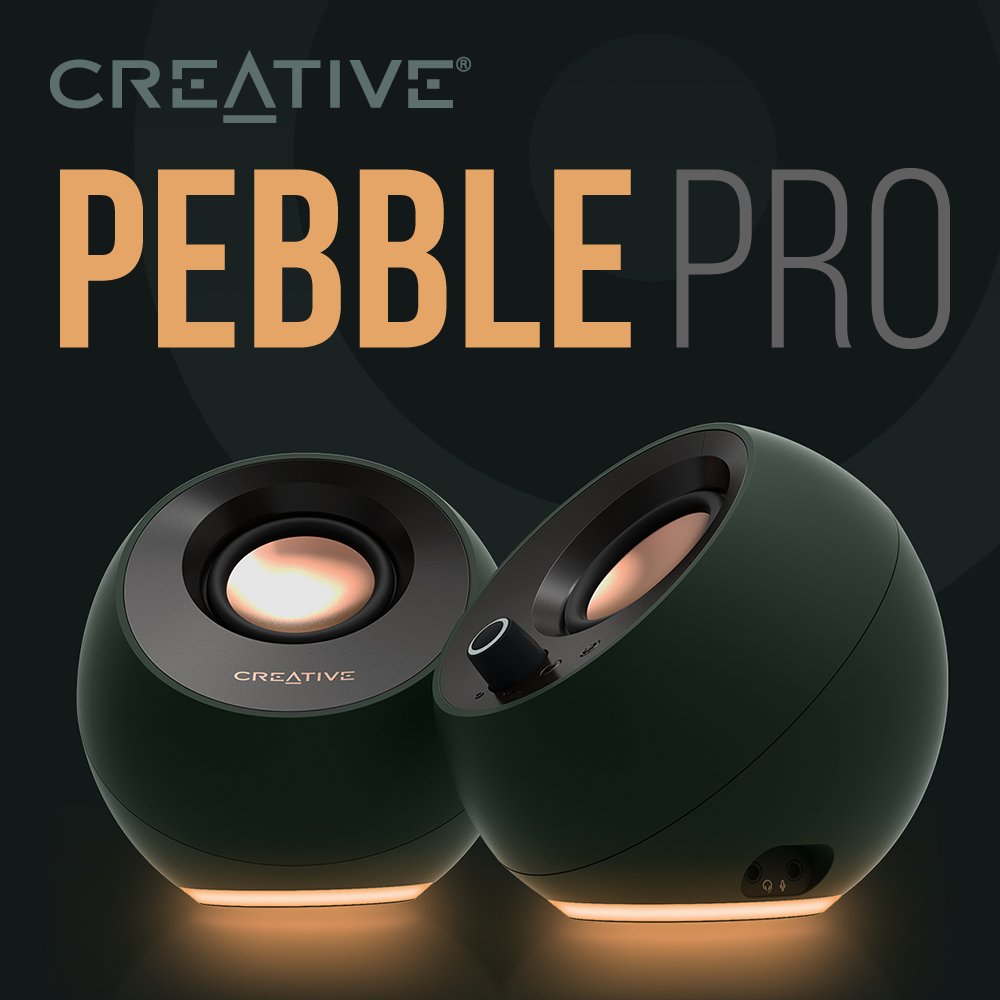 CreativeCMKK's tweet photo. 給電用PDアダプター併用で最大30Wのパワフル オーディオを再生する #USB #DAC 内蔵 #スピーカー #Creative #Pebble Pro 好評発売中‼️
【直販ストア購入特典】
#USBオーディオ/#Bluetooth 時の通話に使えるマイク搭載BAイヤホン プレゼント中🎁
https://t.co/GOyj9S3zH9
#PebblePro https://t.co/yibi20Qv1J