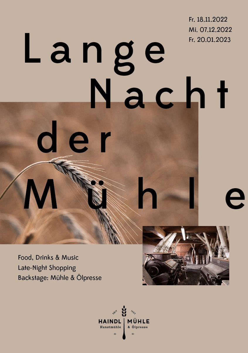 elligraz's tweet photo. #grazbubble: Bei der Haindl Mühle in Kalsdorf gibt es heute die 1. Lange Nacht der Mühle mit Führungen durch Mühle & Ölpresse, Pop Up Standln mit regionalen Schmankerln und Musik von Mama Feelgood. Um 17 Uhr gehts los! https://t.co/XSllV9roio