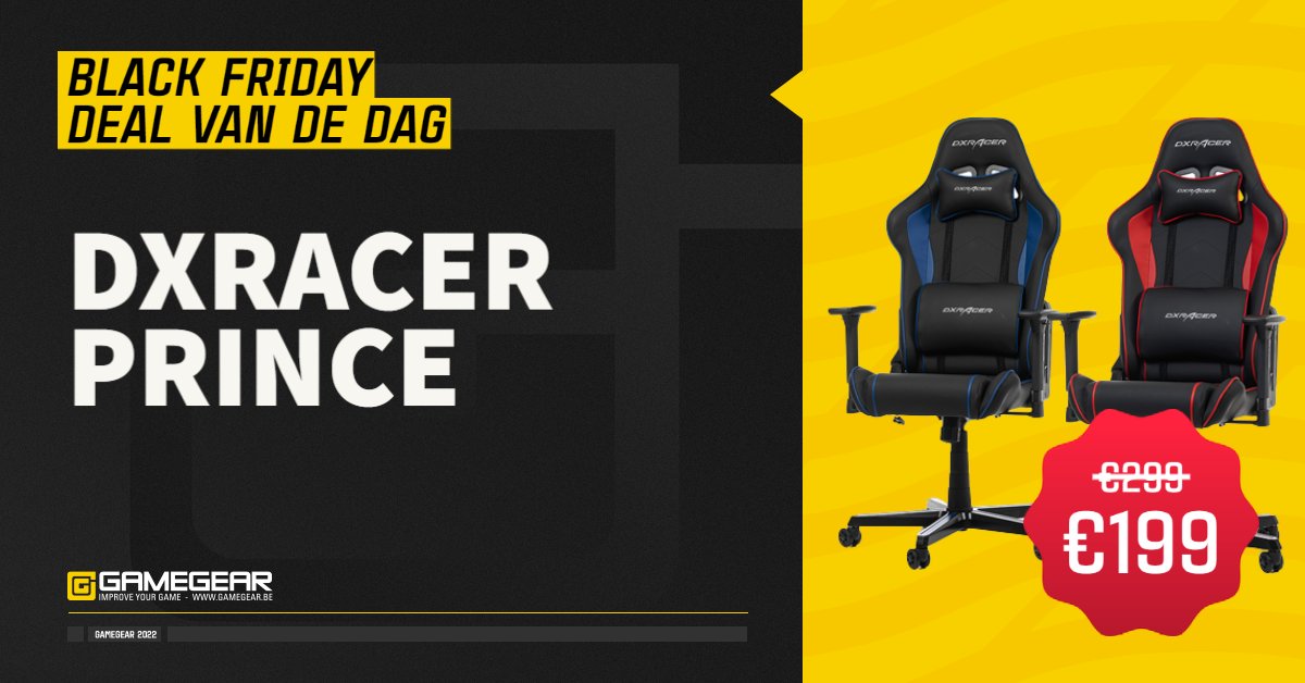 Gamegearbe's tweet image. Deal van de dag: scoor 100 euro korting op DXRacer Prince gaming chairs!
➡ gamegear.be/advanced_searc…

Ontdek hier al onze Black Friday deals: gamegear.be/blackfriday