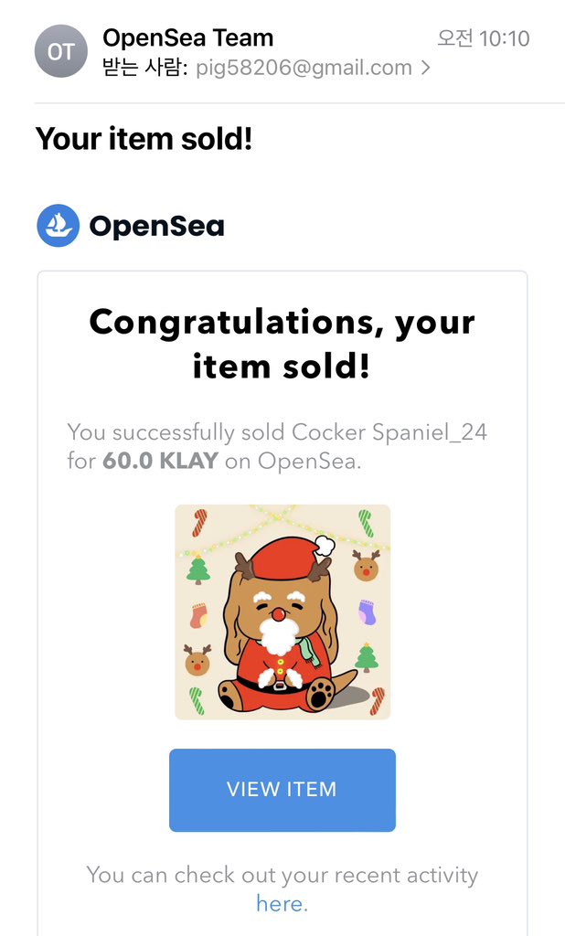 #NFT #NFTs #nftcollectors #puppies #opensea 

‼️SOLD OUT‼️
미리 메리크리스마스 코카스파니엘 퍼피가
곧바로 입양되었습니멍!!🙇‍♀️🎉🎉

@Andreas_1225 
안드레아님 감사합니멍>♡<💖
12.25 생일도 미리 축하드리며,
캔디토큰은 오늘중 지급드릴
예정입니멍~~🍬🍭

🐶 opensea.io/collection/kla…