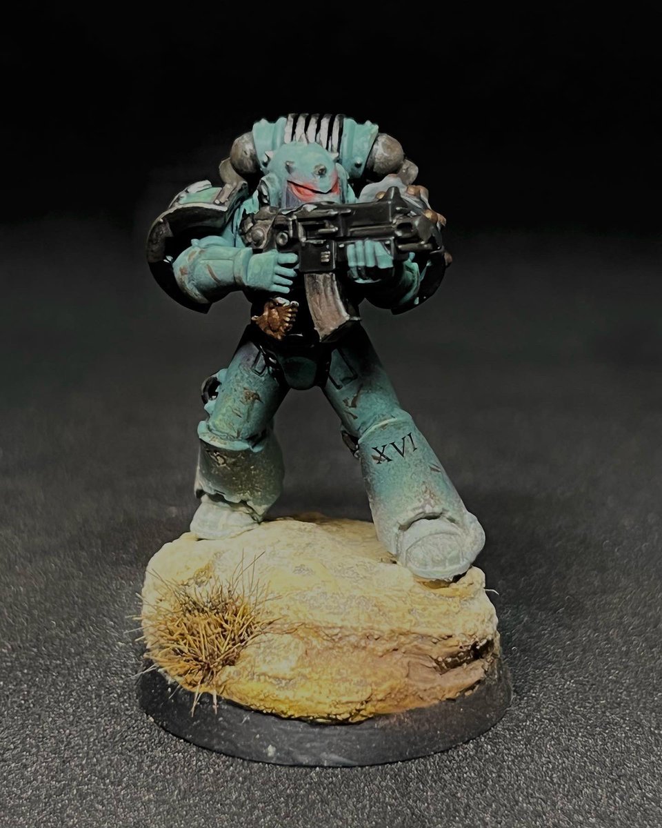 TimeNerd's tweet image. Enjoying a bit of a change and some space bois. Love the heresy range. 

#PaintingWarhammer #WarhammerCommunity #warhammer40k #Warhammer #warhammer30k #horusheresy #sonofhorus