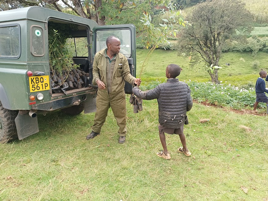 FOMAWA's tweet photo. Following President William Ruto's announcement seeking Kenyans to grow 5 billion trees as part of his #climate change mitigation agenda, Fomawa has today donated assorted tree seedlings to Nyota Primary School. #ClimateAction  #TreesR4U https://t.co/SJD9YNSRpJ