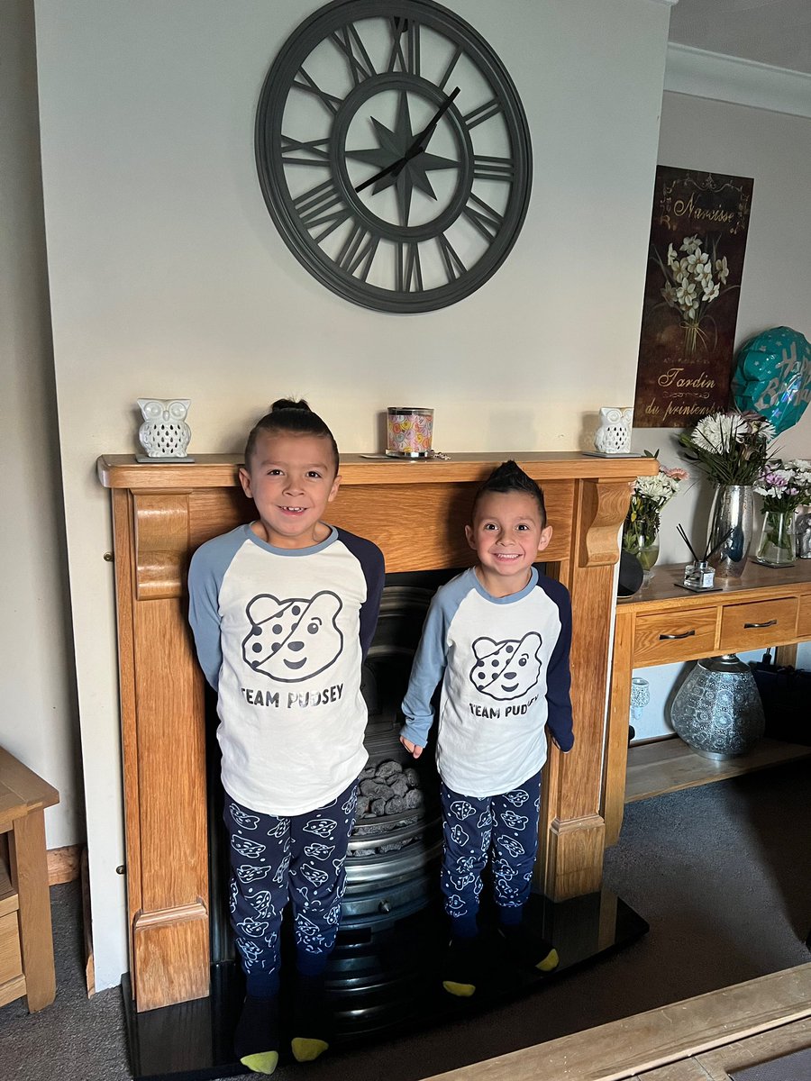 emorges's tweet image. Gethin and Iestyn were all ready to support Children in need this morning 😊 #ChildrenInNeed @YGCwmbran