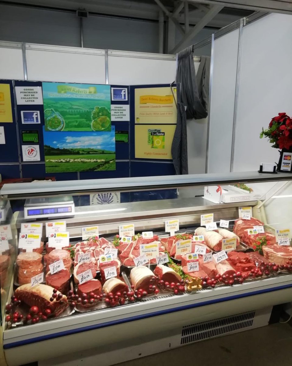 DewiButchers's tweet photo. We will be at the @royalwelshshow #WinterFair again this year with our fantastic display of #locallysourced #Welshmeat. Monday 28th November to Tuesday 29th November put it on the calendar 🗓 and book you tickets online now 🎟 Look forward to seeing you there. #christmasfair https://t.co/dTGmKy7moB