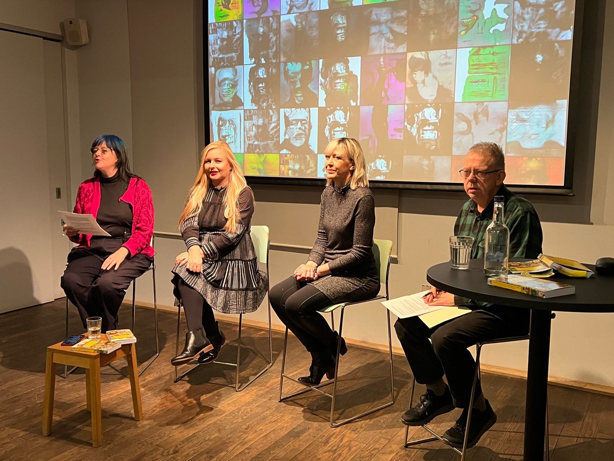 AnnaDumitriu's tweet image. Excellent panel and book launch for “Frankenstein Reanimated” at @TPGallery in #London with @marcgarrett20, Ruth Catlow, @criticalplay, @furtherfield @TorqueEditions @smmrcr