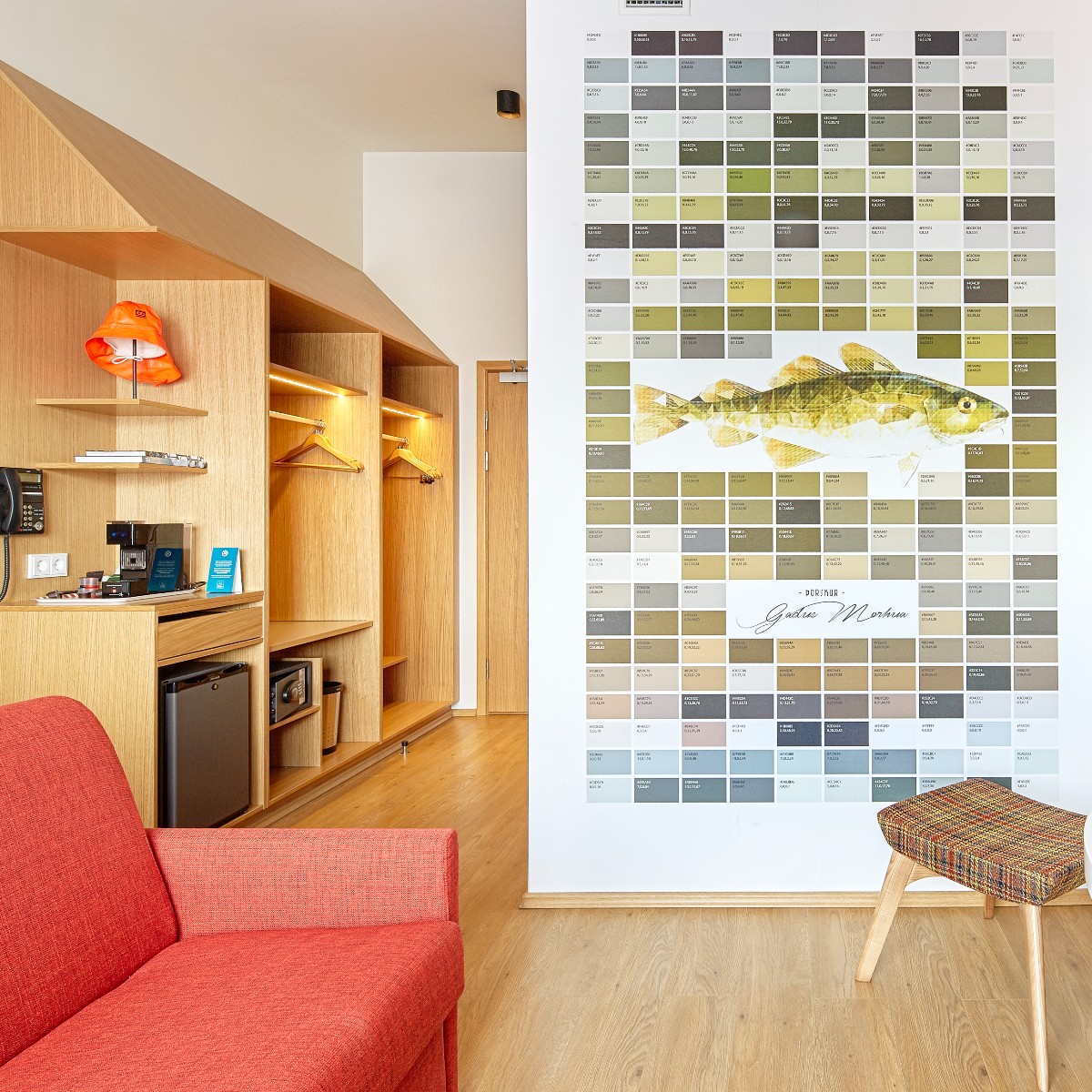 Berjaya Reykjavik Marina Hotel deluxe room, inspired by one of Iceland's best-kept national treasures, the common cod 🐟