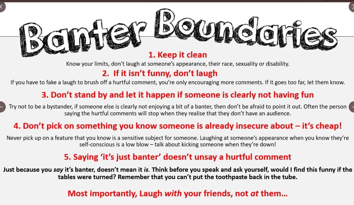 As #antibullyingweek2022 comes to an end, it’s important to think about boundaries everyday. @RWBAcademy @RWBA6