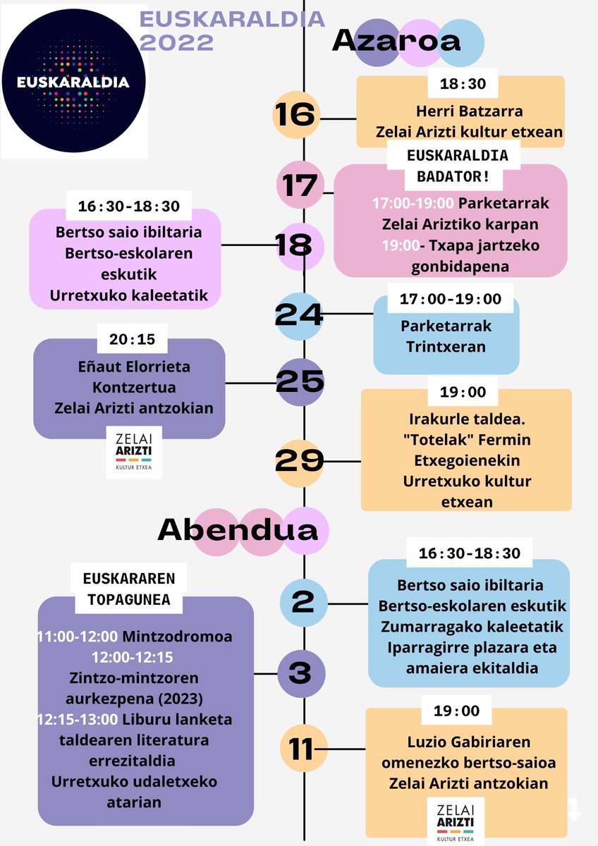 HASI DA EUSKARALDIA‼️ 

Hau da Urretxun eta Zumarragan prestatu dugun egitaraua!⬇️⬇️

 Animatu eta parte hartu!

<a href="/euskaraldia/">EUSKARALDIA</a>