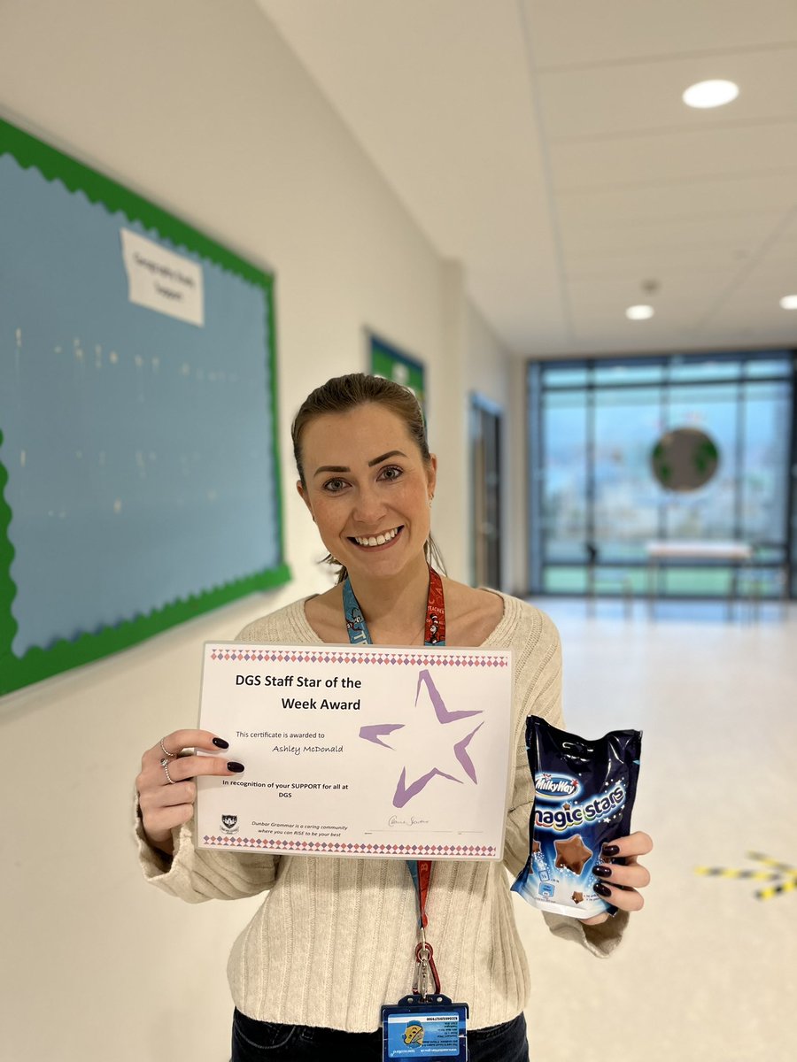 CSlowther's tweet photo. Our staff STAR of the week is @MissMcDonaldGeo! She is the first member of staff to receive a second award! She is not only a fabulous teacher, she is a major driving force behind @DGS_RRS! The Silver award we achieved, was possible because of her immense hard work #RISE 🌟 https://t.co/YSE2XRP4u4