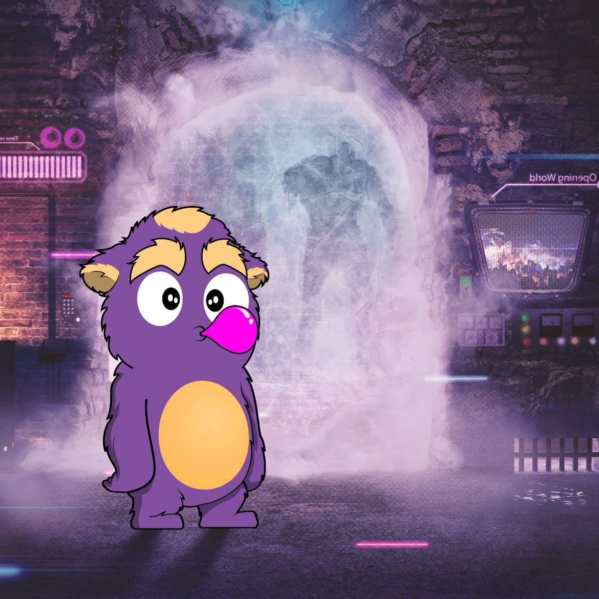 We freeze in fear as the doors begin to open, as if forced by something super natural! 🥴
.
.
.
#NFT #nftart #PlanetFreakNFT