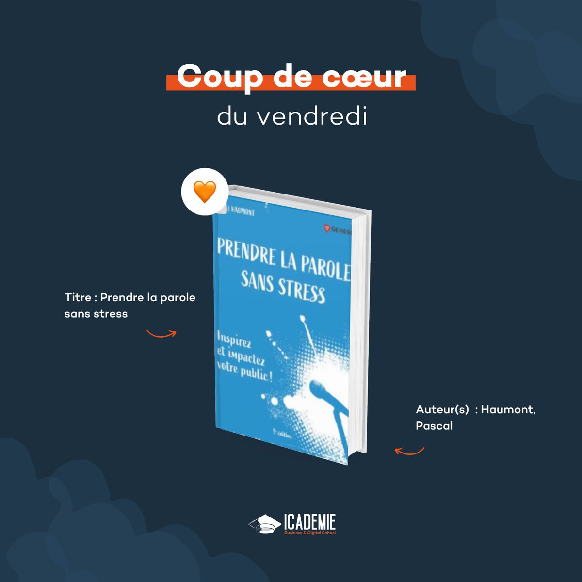 [#VENDREDILECTURE] 📚
Vous pensez que briller devant un public n'est réservé qu'aux grands orateurs ? FAUX !
Découvrez dans ce livre des exercices &amp; témoignages,  pour vous aider à développer votre confiance qui vous permettra de prendre la parole. 
 👉swll.to/CSUcJ