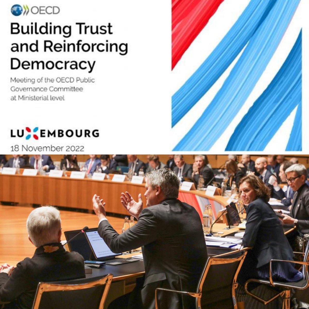 Pleased to open <a href="/OECD/">OECD ➡️ Better Policies for Better Lives</a> Public Governance Ministerial with 🇱🇺 Justice &amp; Culture Minister <a href="/SamTanson/">Sam Tanson</a>. 

Market based democratic systems have stood the test of time, but we must always keep working - to improve, to build trust and to strengthen democracy.

oe.cd/reinforcing-de…