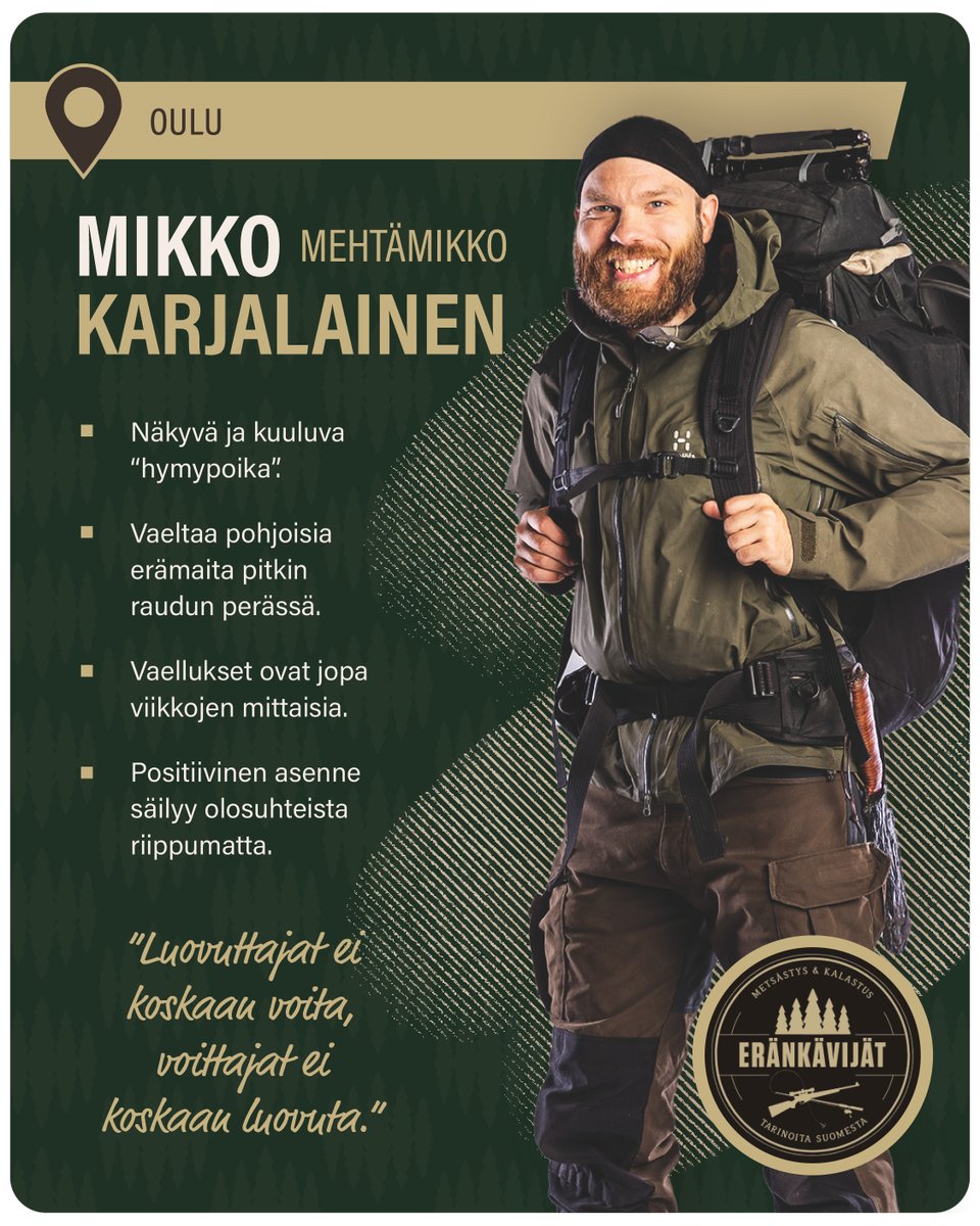 “It is often forgotten that social media is indeed social media." We want to give Eränkävijät social media followers more information about the main characters and the topics covered in the series. Here's one example. Do you already follow Eränkävijät on Instagram and Facebook?