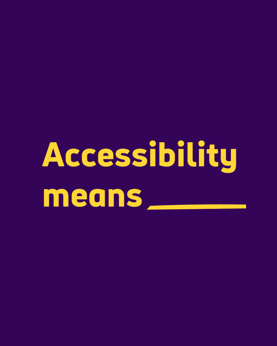 scope's tweet photo. 🤔 How would you finish this sentence? 

The specifics of accessibility are different for everyone. But whatever our needs, conditions, or impairments, there’s one thing that’s true for all of us: access is vital.

What does accessibility mean to you? https://t.co/KLj0oARyDa