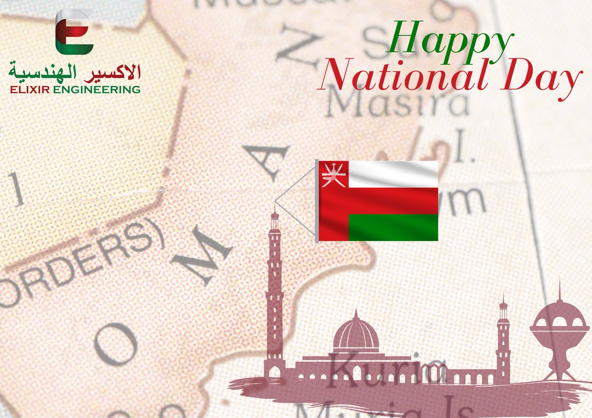 ElixirEngineer2's tweet image. Happy Oman National Day - Elixir Engineering

#oman #nationalday #independence #engineering #elixirengineering #oilandgas #career #job #opportunity