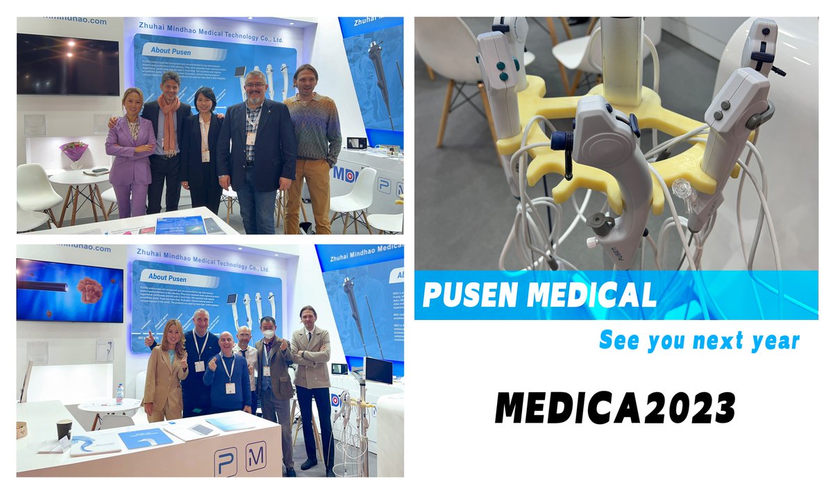 PusenMedical's tweet photo. We are  proud to provide you with cutting-edge medical technologies and ground-breaking endoscopes during #MEDICA2022 @MEDICATradeFair, and we are incredibly appreciative of the chance to improve everyone's health and a better world. 
See you next year. 
#PUSEN #urology #fURS https://t.co/WkR1KS0rGO