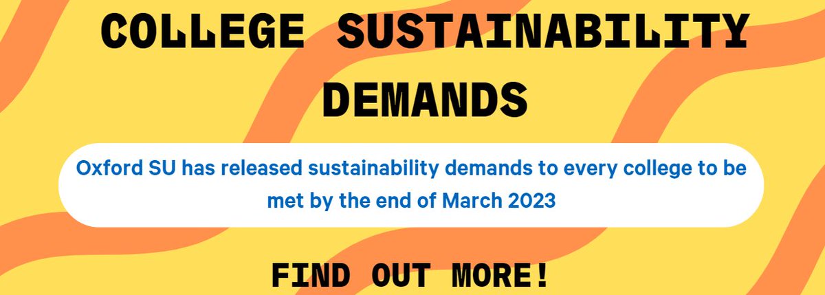 Today, as COP27 closes, where there have been loud calls for climate justice, we have released demands to Oxford Uni colleges urging them to do their part by committing to targets, strategies (inc. fossil fuel divestment!), &amp; sustainability resource by the end of March 2023 🧵