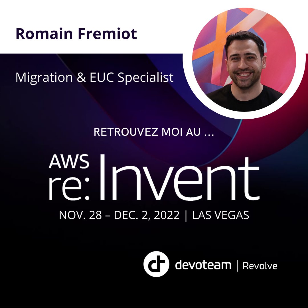 rfremiot's tweet image. I am happy to join the AWS re:Invent in Las Vegas this year !
This will be a good opportunity to discuss and share with the community.

Feel free to get in touch with me ! 

#awsreinvent2022 #devoteamrevolve #devoteamacloudfrance