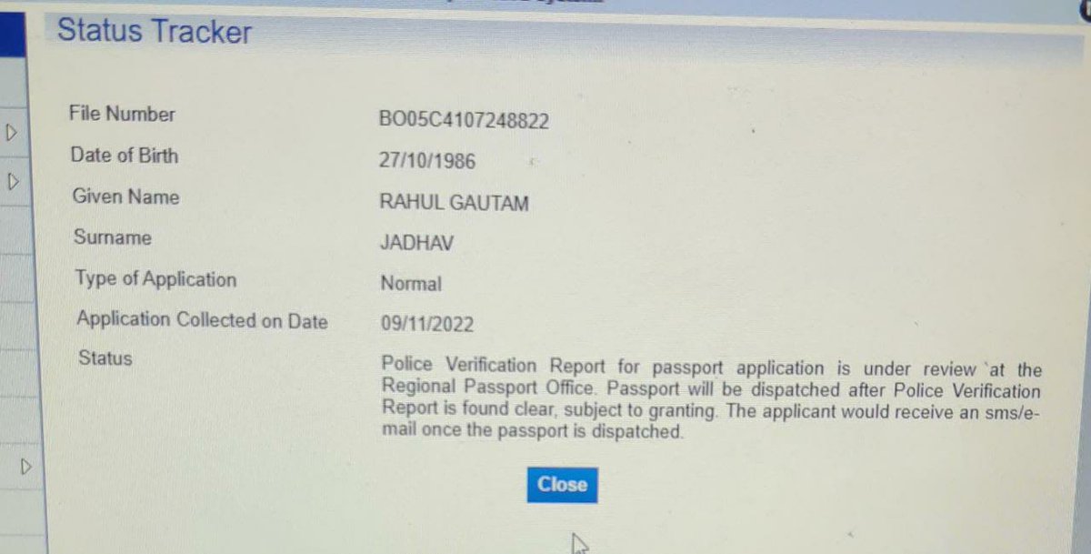 rahuljad1986's tweet photo. Dear @rpomumbai  kindly help with the current status of my passport , since past 3 days it's showing the same status : saying under review at regional passport office, I had applied for reissue on 4th November, I have a flight scheduled tomorrow evening, pls help https://t.co/ubvQFQmyQD