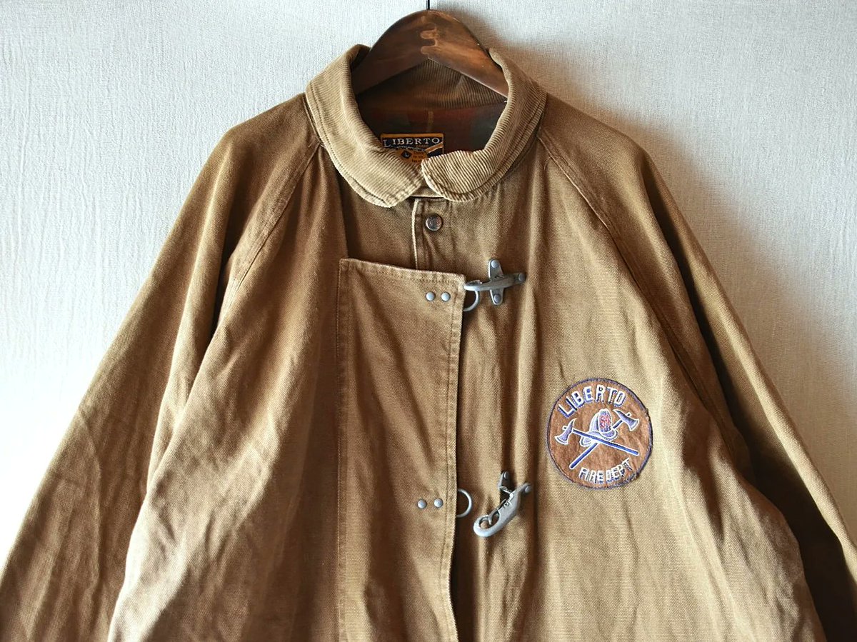 Rinceaux1's tweet photo. 【used】fireman jacket  (XXL) BROWN

#rinceaux
#firemanjacket
#brownjacket
#ランソー
#ファイヤーマンジャケット
#古着ファイヤーマン
#ワッペンジャケット
#ブラウンダック地
#デザインジャケット
#古着通販
#古着ネットショップ https://t.co/iG5nKD2NZb