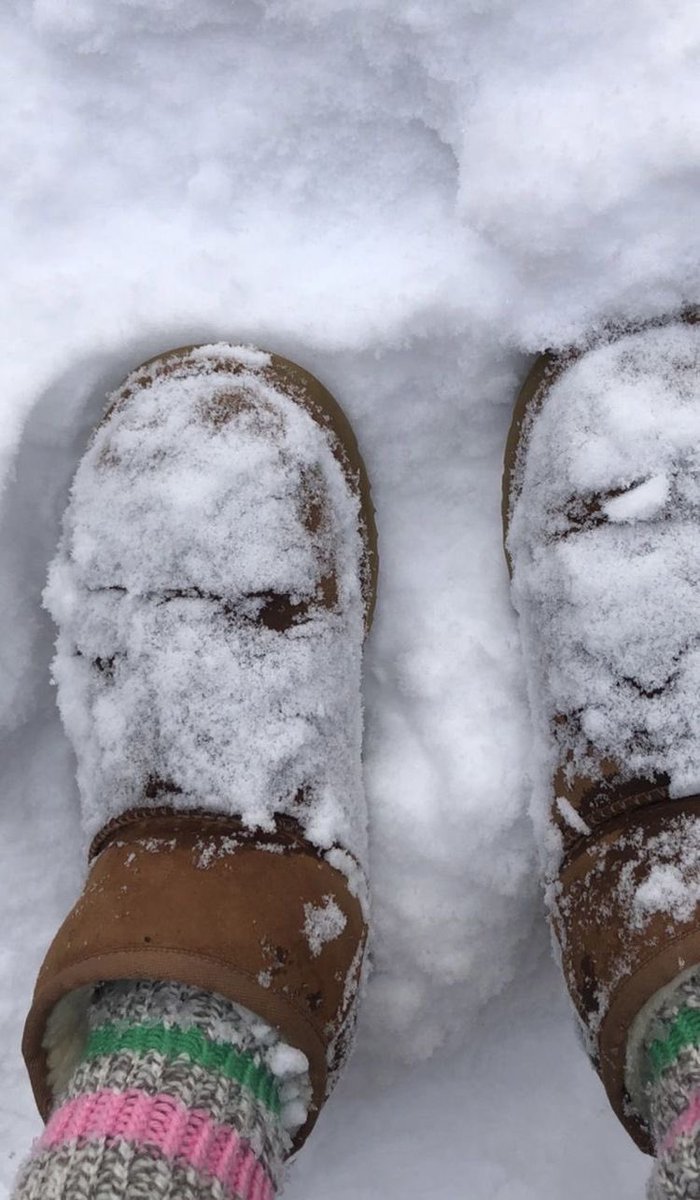 parisandior's tweet photo. first snow of the season❄️🌟🧸 (don’t wear uggs on snow) https://t.co/6lPOKLyeT6