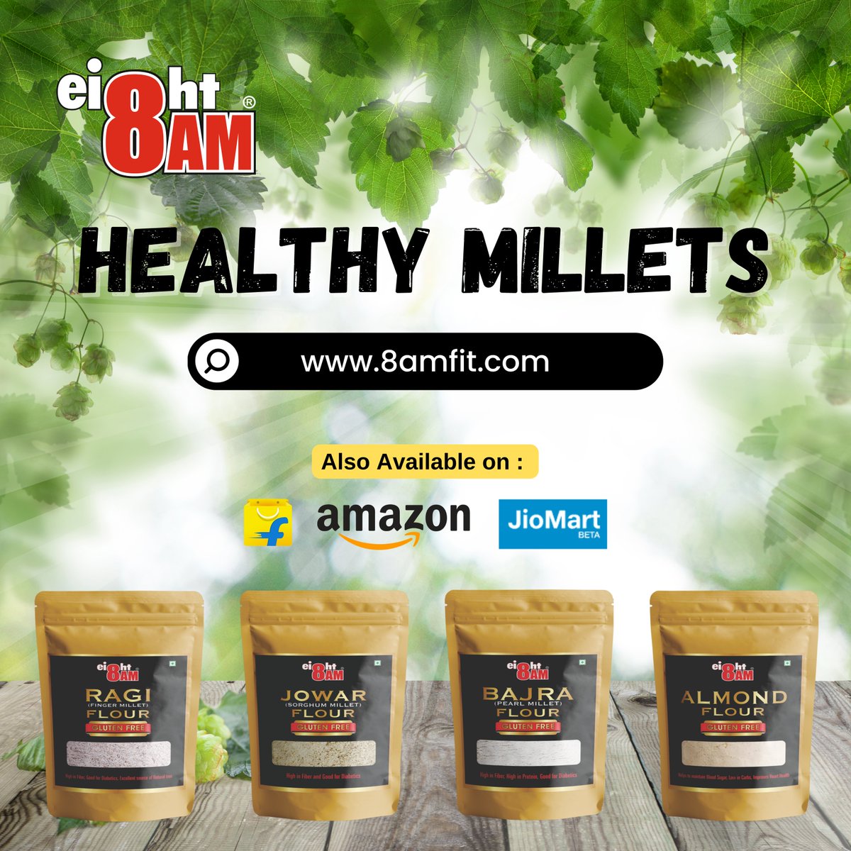 The United Nations has designated 2023 as the 'International Year of Millets'. 8AM has exclusive range of healthy Millets. 

..

Stay Healthy Stay Fit. #JoFitHaiWohHitHai