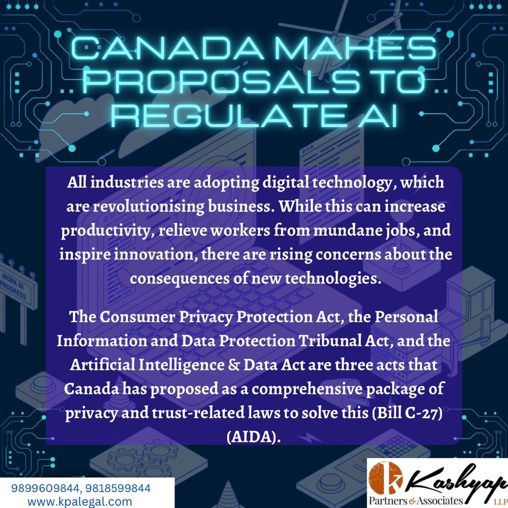 KashyapPartners's tweet image. Regulation of AI 
#artificialintelligence #ethicalprinciples #ethics #aiethics #law #legalupdate #newsoftheday #legalupdate #businesslaw #businesses #postoftheday #compliances #regulations #lawdaily #compliance #work #tech #responsibleai #ml #canada #aida #technology #ai #update