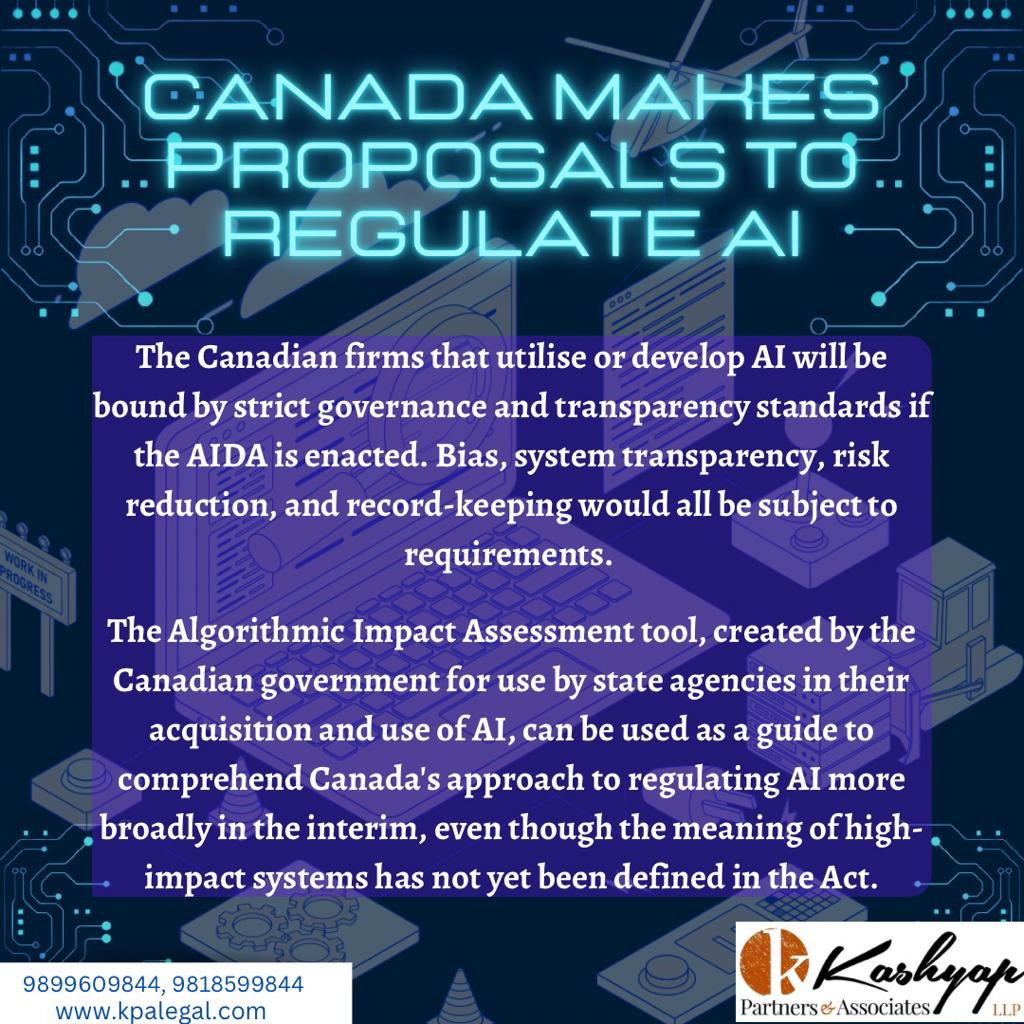 KashyapPartners's tweet image. Regulation of AI 
#artificialintelligence #ethicalprinciples #ethics #aiethics #law #legalupdate #newsoftheday #legalupdate #businesslaw #businesses #postoftheday #compliances #regulations #lawdaily #compliance #work #tech #responsibleai #ml #canada #aida #technology #ai #update