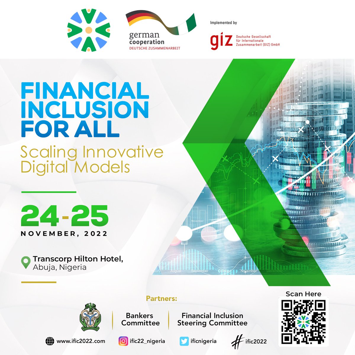 SEDIN_Nigeria's tweet photo. We are proud to be a part of the International Financial Inclusion Conference 2022 scheduled to take place between the 24th and 25th of November 2022 in #Abuja, Nigeria.  #ific2022

Read more on the conference and register here:
www.ific2022.   #digitalfinance https://t.co/HdRImNesqj