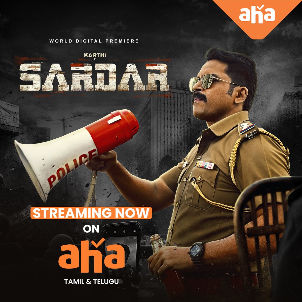 Watch your favourite Deepavali blockbuster #Sardar. Streaming Now on @ahatamil @Prince_Pictures @Psmithran @gvprakash @george_dop
