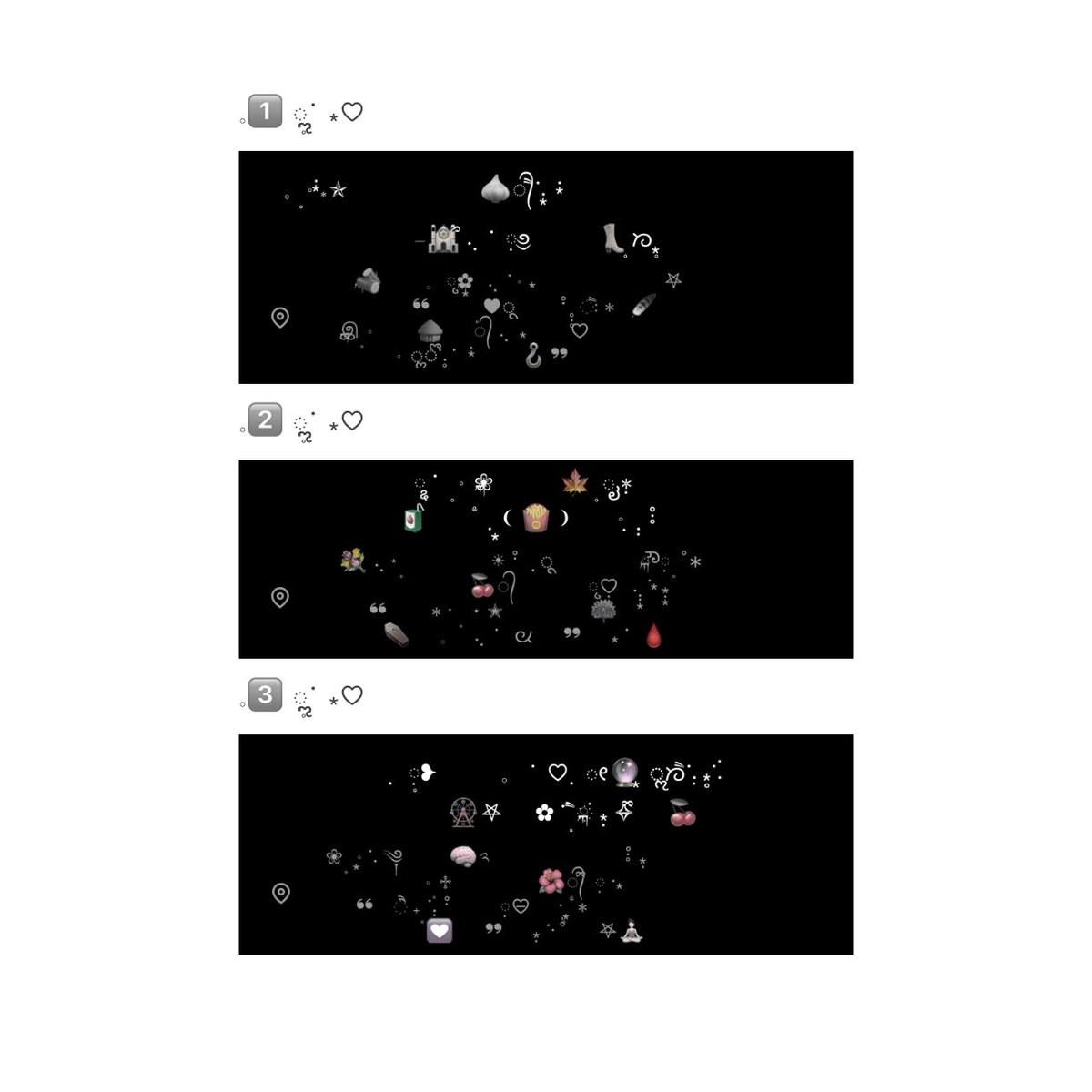 6j1OiRy's tweet photo. ⠀⠀⠀⠀⠀⠀bi𓈒o⠀𖤐⠀loca 𓐄tion

1 - 3⠀✭⠀6 thb⠀଼⠀4 - 6⠀✭⠀5 thb
⠀⠀⠀⠀⠀⠀⠀All⠀✮⠀25 thb

⠀⠀⠀𓈒⠀m ✮ t⠀1 - 6⠀or⠀ALL⠀𓈒
⠀can⠀𓈒⠀mt⠀♱⠀until⠀close 𓈒
⠀⠀⠀⠀⠀⠀⠀⠀⠀⠀⠀⠀⠀⠀⠀⠀✭✭ https://t.co/vs6061UEz0