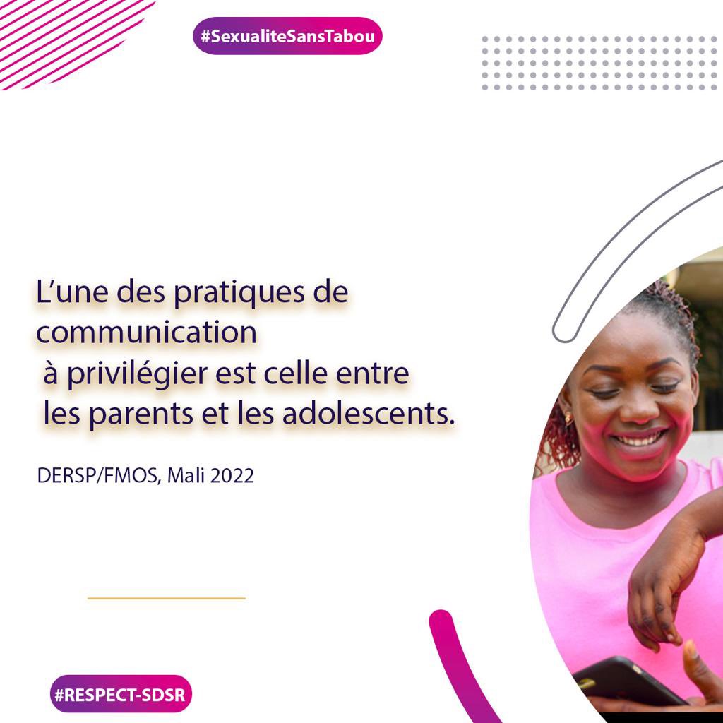 L’une des pratiques de communication à privilégier est celle entre les parents et les adolescents.
#ladamour #RespectonsSDSR #SexualiteSansTabou
