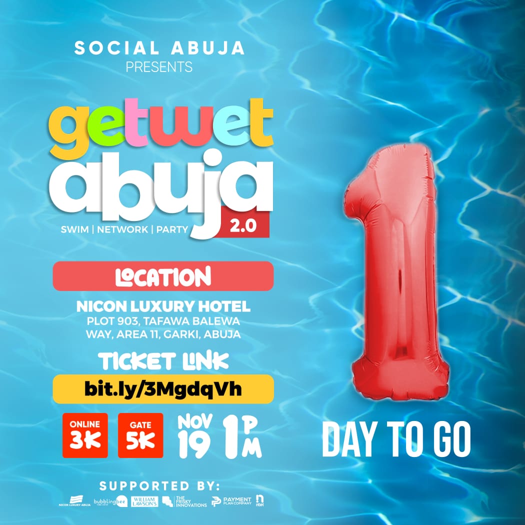 workof_Godd's tweet photo. Yasssssssss!!!. Finally, it's here
#Getwet2.0
#AbujaTwitterCommunity
Tomorrow we turn up ๐ฅ๐ฅ๐ฅณ๐ฅณ๐๐๐๐
Tickets are still available https://t.co/nBKLyUJMSU https://t.co/keHLyPntbt