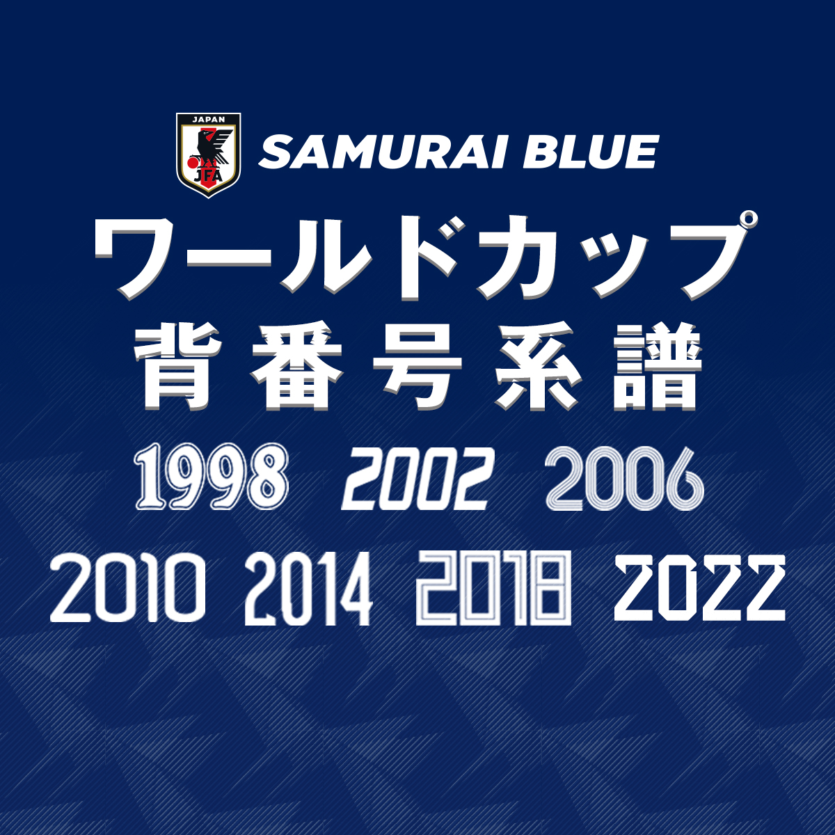 Samurai Blue ワールドカップ背番号系譜 Twitter