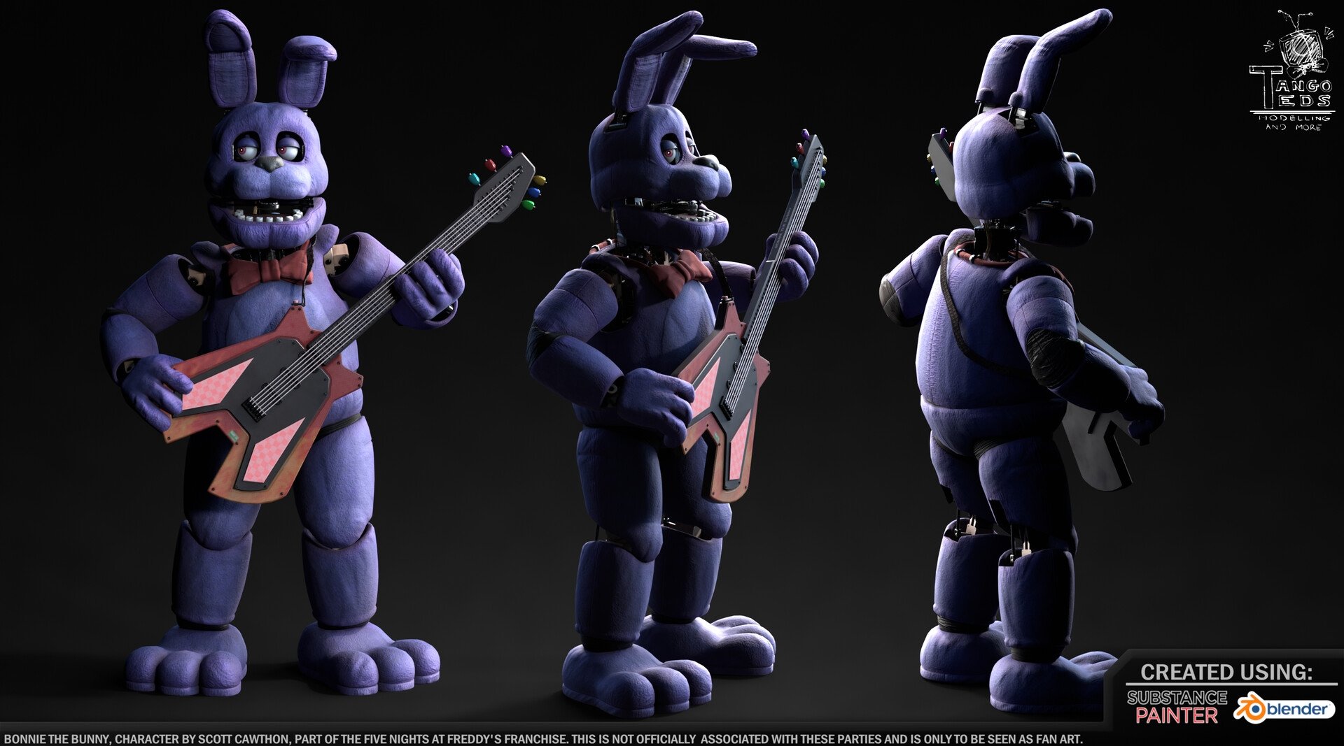 ArtStation - [FNAF] Stylized Toy Bonnie model