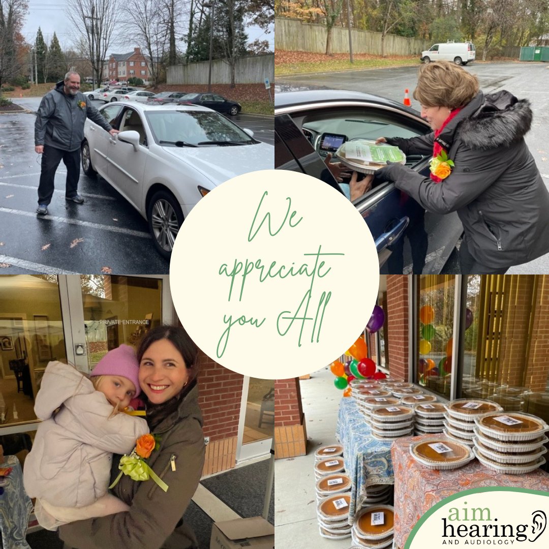 AimHearing's tweet photo. Your loyalty and friendship means the world to us, which is why we decided to once again run a patient appreciation day. Thank you to everyone who managed to swing by and pick up a scrumptious pumpkin pie. 🙏 https://t.co/GX15iYuZEb