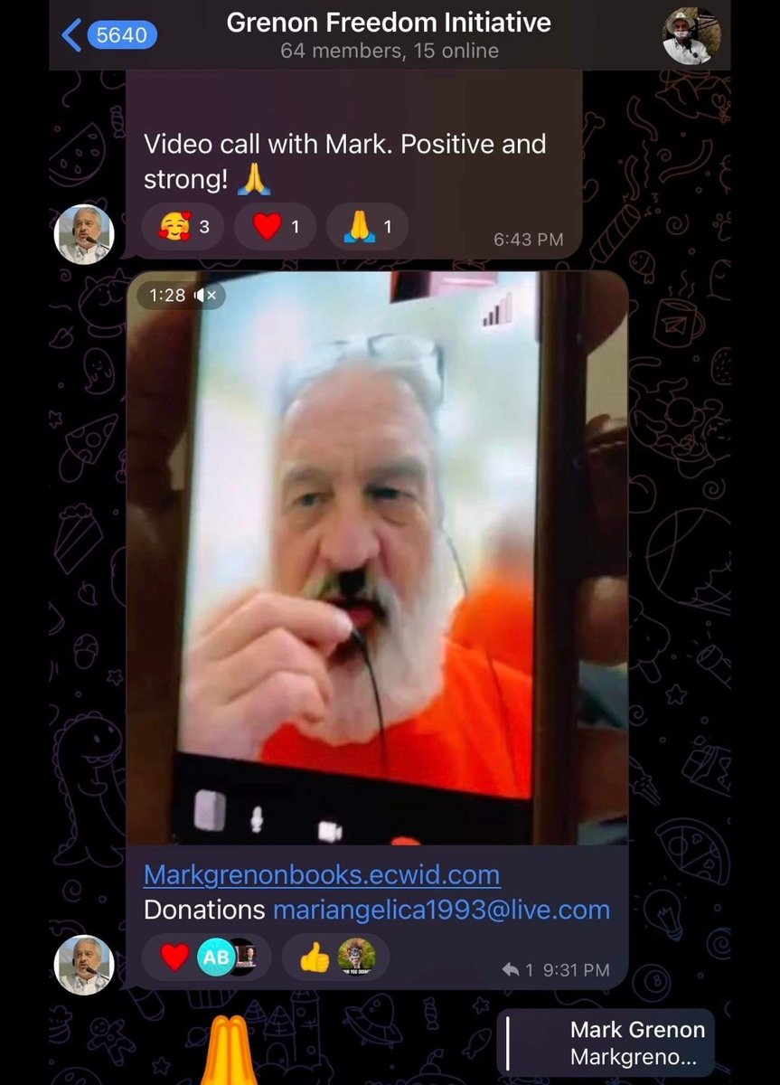 fionapettit71's tweet photo. Convicted #BLEACH peddler #MarkGrenon #Genesis2Church in recent video call from prison. Looking like Santa 🎅
#ChlorineDioxide #MMS #CDS
#JusticeForCuyen #ENDMMSABUSE
#LockUpAndreasKalcker #LockUpKerriRivera https://t.co/CbiPgLG33R