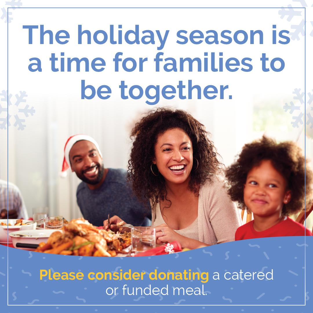 Ronald McDonald House of E. Iowa and W. Illinois (@rmhc_eiwi) on Twitter photo Our families look forward to a hot meal after a long day at the hospital. Please consider donating a catered or funded meal for RMH families this holiday season. ❤️
Contact mrecker@rmhc-eiwi.org or 319-356-4417 for more information on how to cater or fund a holiday meal. Our families look forward to a hot meal after a long day at the hospital. Please consider donating a catered or funded meal for RMH families this holiday season. ❤️
Contact mrecker@rmhc-eiwi.org or 319-356-4417 for more information on how to cater or fund a holiday meal.