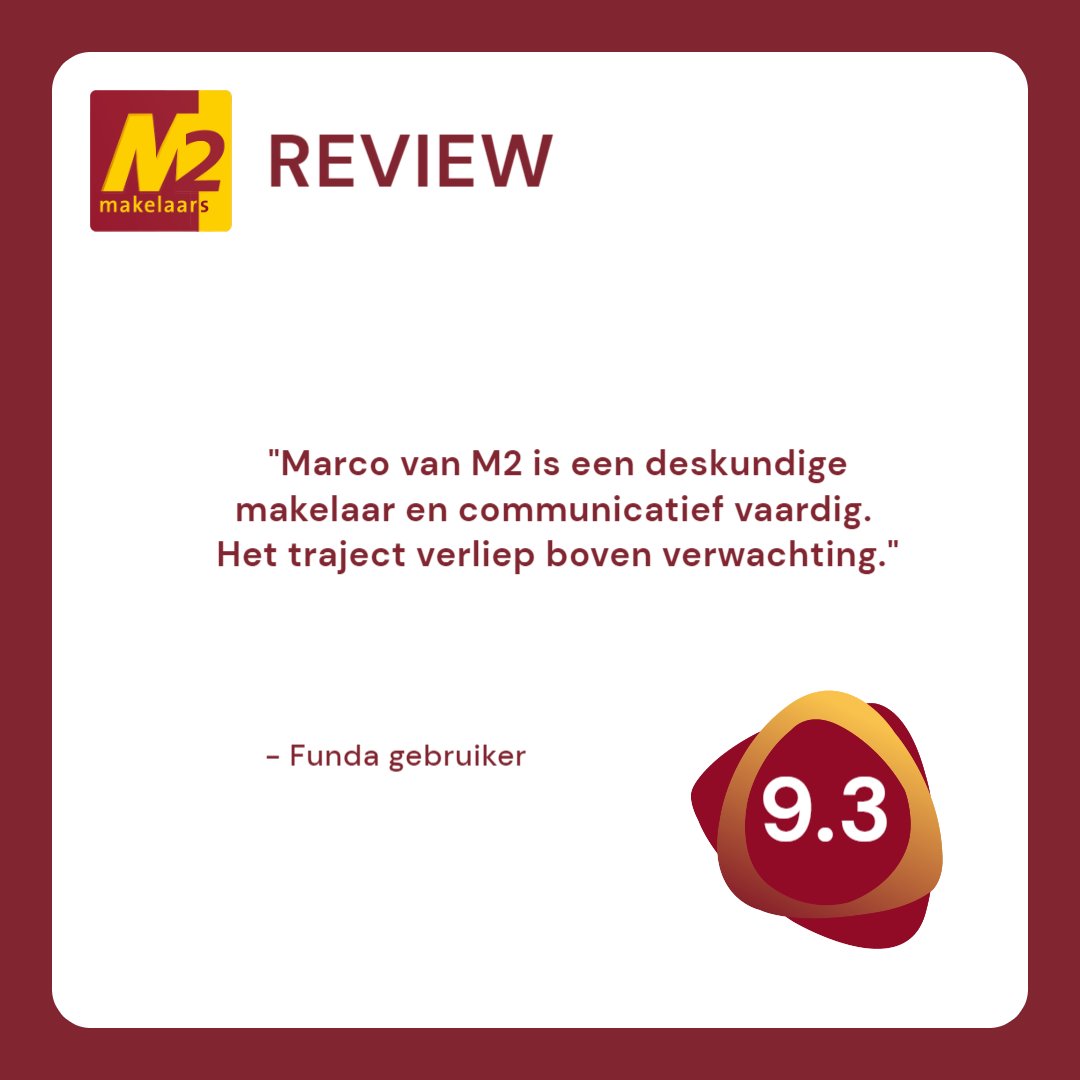 ⭐ 🆁🅴🆅🅸🅴🆆 ⭐

Wij sluiten de week af met een prachtige review, waarin onze makelaar Marco wat extra in het zonnetje wordt gezet! ☀️

Verkopers bedankt, op naar de overdracht! 🥂

Benieuwd wat wij in deze markt voor jou kunnen betekenen? Neem gerust