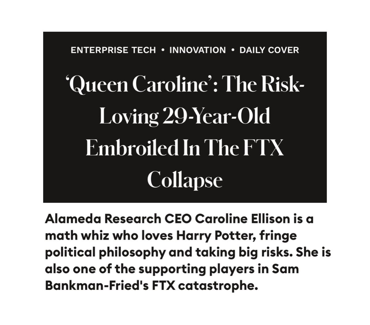 milesdeutscher's tweet photo. Wtf is this? 

Another puff piece from mainstream media. 🤦‍♂️ 

Embarrassing from @Forbes. https://t.co/yZCFBhcBkI