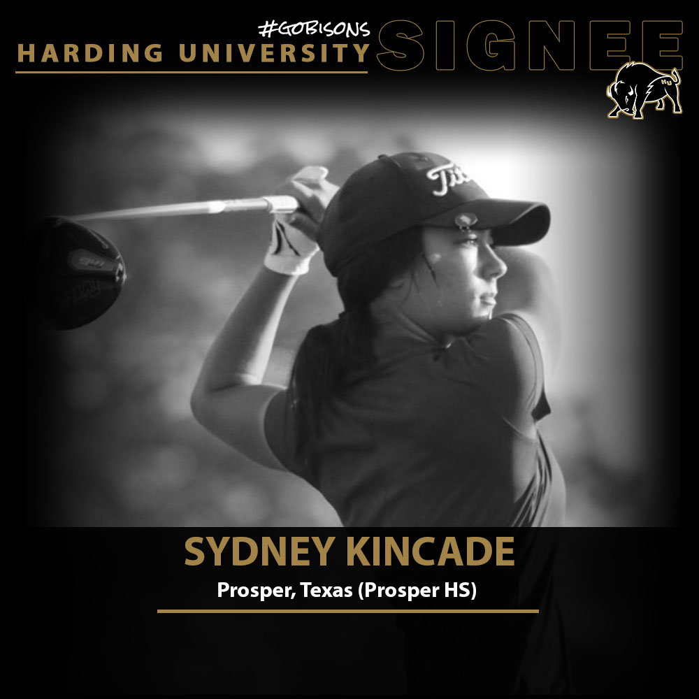 HardingSports's tweet photo. .@Harding_Golf signed Sydney Kincade from Prosper, Texas (Prosper HS)

Bio: https://t.co/vTR7WgL4yQ

#GoBisons https://t.co/j3RfgzZY7q