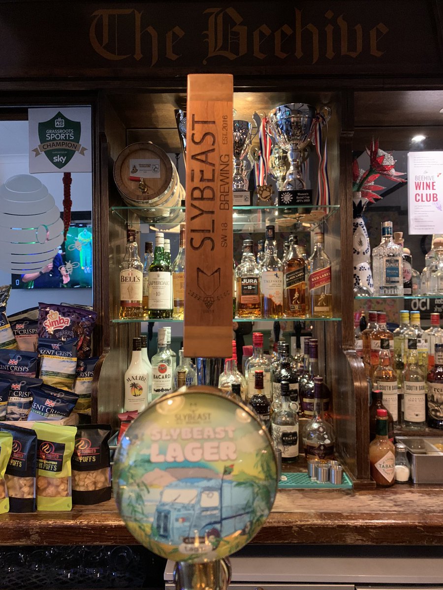 <a href="/SlyBeastBrewing/">SlyBeastBrewing</a> Lager now at The Beehive £5 per pint #wandsworth #sw11 #sw18 #clapham #stjohnshill #claphamjuction #slybeastbrewing #lager #waggledance #thebeehivepub