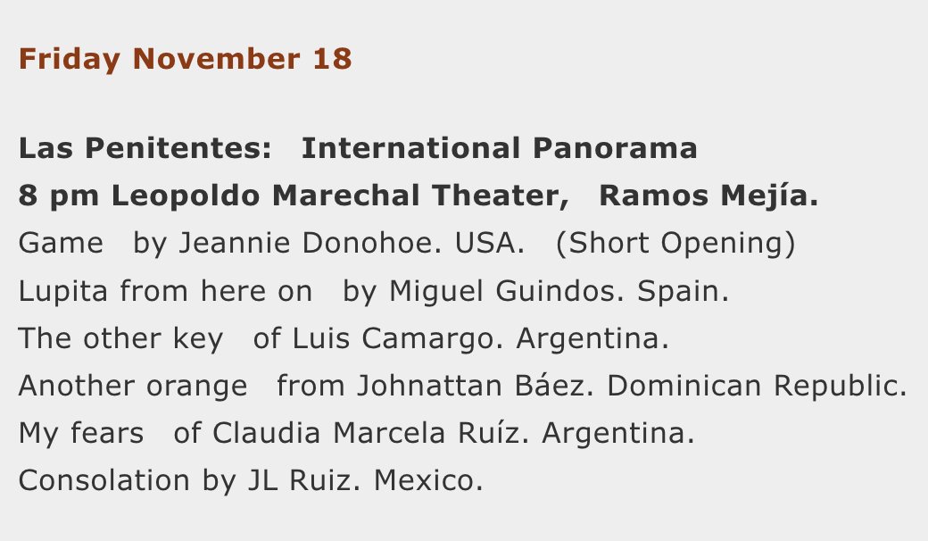 GAME will open TAFIC Festival Internacional Cine Corto Tapiales in Argentina tonight! Thank you, @FestTapiales tafic.com.ar/?page_id=356