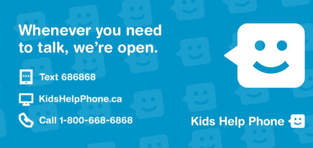 Thank you to Kids Help Phone for their presentation yesterday for our grade 6-9 students. It was incredibly useful to learn about all of the resources available and services provided, while also making kids feel more comfortable about reaching out! #MentalHealthMatters