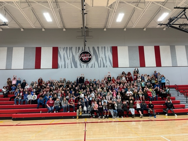 Congrats to the 7th grade on winning the spirit stick! #tigerpride