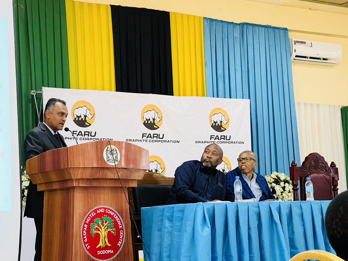 aosmantz's tweet photo. Faru #Graphite #Stakeholders #Forum in Dodoma. Engaging with government stakeholders through the Ministry of Minerals. A #dialogue held in a collaborative spirit of achieving a common goal to #build the new Mahenge Graphite Mine. https://t.co/yijYFPdRll
