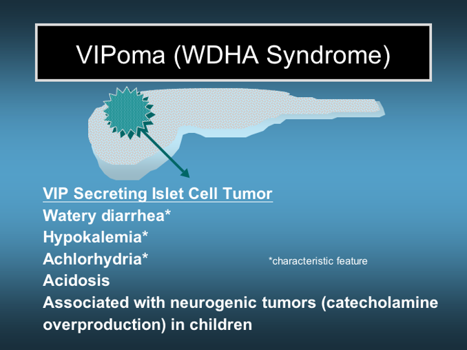 TheAAES's tweet photo. VIPoma is a rare pancreatic NET that causes Verner-Morrison syndrome (also known as WDHA syndrome): watery diarrhea, low potassium, low chloride.
#NETAM2022 #NeuroendocrineTumor #LetsTalkAboutNETs
@NANETS1 @CarcinoidNETs @LACNETS @PheoPara https://t.co/jn4zILqu9B